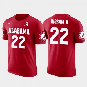 #22 Mark Ingram Alabama Crimson Tide Red Mens T-Shirt Future Stars New Orleans Saints Football 541712-996