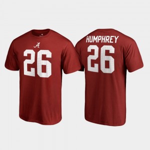 #26 Marlon Humphrey Roll Tide Crimson Mens T-Shirt College Legends Name & Number 407998-108