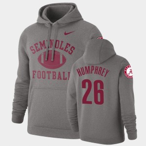 #26 Marlon Humphrey Alabama Heathered Gray Men Hoodie Retro Football Pullover 808055-176