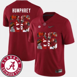 #26 Marlon Humphrey Alabama Crimson Tide Crimson Mens Jersey Pictorial Fashion Football 895523-293