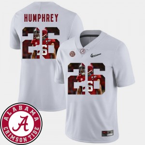 #26 Marlon Humphrey Bama White Men's Jerseys Pictorial Fashion Football 677918-575