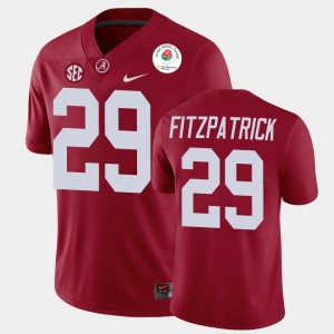 #29 Minkah Fitzpatrick The Tide Crimson Men's Jersey 2021 Rose Bowl College Football 931893-463