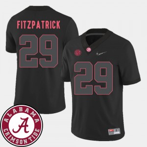 #29 Minkah Fitzpatrick The Tide Black Men's Jerseys College Football 2018 SEC Patch 274256-315