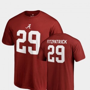 #29 Minkah Fitzpatrick Alabama Crimson Tide Crimson Mens T-Shirt College Legends Name & Number 225360-383