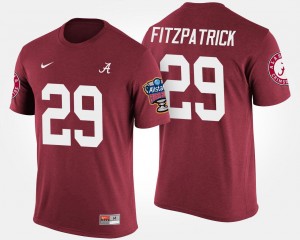 #29 Minkah Fitzpatrick Roll Tide Crimson Mens T-Shirt Bowl Game Sugar Bowl 412913-551