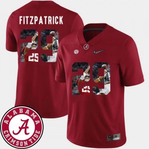 #29 Minkah Fitzpatrick Roll Tide Crimson Mens Jersey Pictorial Fashion Football 294565-276
