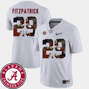 #29 Minkah Fitzpatrick Bama White Men's Jersey Pictorial Fashion Football 693932-179