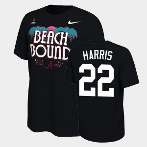 #22 Najee Harris Alabama Crimson Tide Black Men's T-Shirt 2021 National Championship Bound College Football Playoff 105954-289