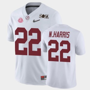 #22 Najee Harris Bama White Men's Jerseys 2021 National Championship Limited 551625-145
