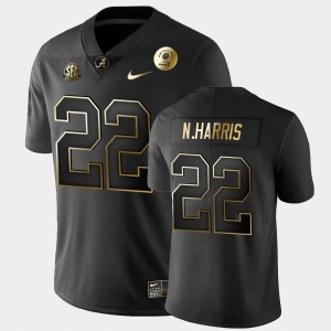 #22 Najee Harris University of Alabama Black Mens Jersey 2021 Rose Bowl Golden Edition 241096-677