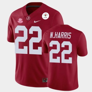 #22 Najee Harris Alabama Crimson Tide Crimson Men's Jersey 2021 Rose Bowl Champions 822162-193