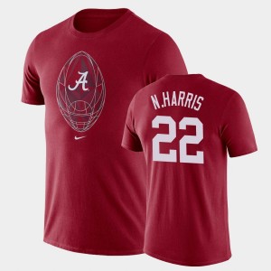 #22 Najee Harris Crimson Crimson Mens T-Shirt Football Icon Legend 711158-707