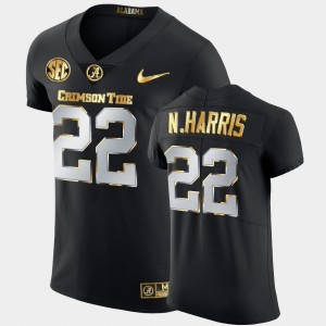 #22 Najee Harris The Tide Black Men's Jerseys Golden Edition 2020-21 Authentic 434350-724