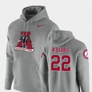 #22 Najee Harris University of Alabama Heathered Gray Men Hoodie Vault Logo Club Pullover 180083-113