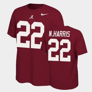 #22 Najee Harris Crimson Crimson Mens T-Shirt Name and Number Name & Number Retro 329985-927