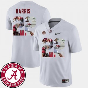 #22 Najee Harris University of Alabama White Men Jerseys Pictorial Fashion Football 250978-799