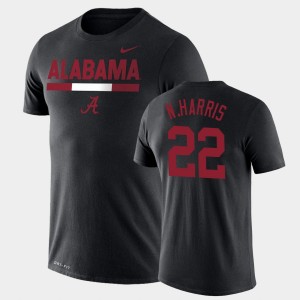 #22 Najee Harris Alabama Black Mens T-Shirt Team DNA Legend Performance 236850-316