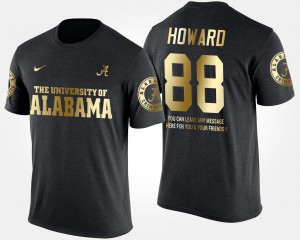 #88 O.J. Howard University of Alabama Black Men's T-Shirt Gold Limited Short Sleeve With Message 176840-694