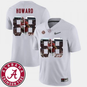#88 O.J. Howard Alabama White Men's Jerseys Pictorial Fashion Football 498545-662