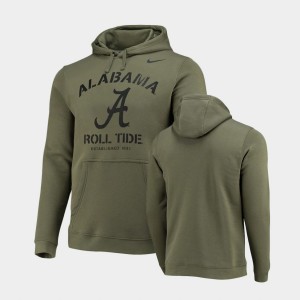 Alabama Crimson Tide Olive Men Hoodie Stencil Arch Club Fleece 816477-982