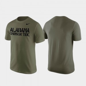 Bama Olive Men's T-Shirt Stencil Wordmark University 109368-409
