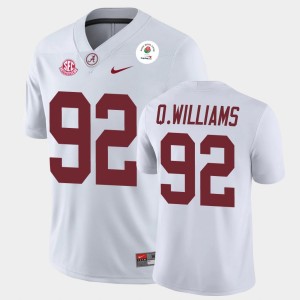 #92 Quinnen Williams Bama White Men's Jersey 2021 Rose Bowl Champions 958651-377