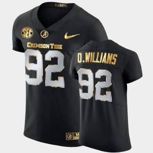 #92 Quinnen Williams University of Alabama Black Men's Jerseys Golden Edition 2020-21 Authentic 945722-305