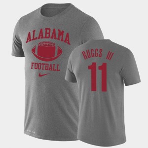 #11 Henry Ruggs III Roll Tide Heathered Gray Mens T-Shirt Retro Football Legend Performance 513499-496