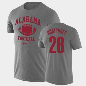 #26 Marlon Humphrey The Tide Heathered Gray Men's T-Shirt Retro Football Legend Performance 604935-148