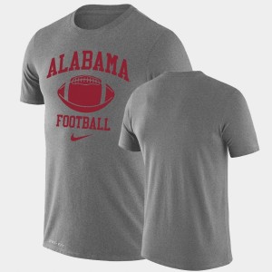 Alabama Heathered Gray Men's T-Shirt Retro Football Lockup Legend Performance 881987-523