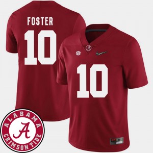 #10 Reuben Foster The Tide Crimson Mens Jersey College Football 2018 SEC Patch 364530-943