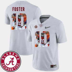 #10 Reuben Foster Bama White Men's Jerseys Pictorial Fashion Football 290962-640