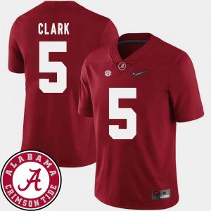 #5 Ronnie Clark Bama Crimson Men Jerseys College Football 2018 SEC Patch 237172-243