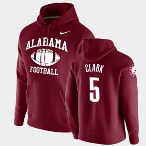 #5 Ronnie Clark Crimson Crimson Men's Hoodie Retro Football Pullover 833970-221