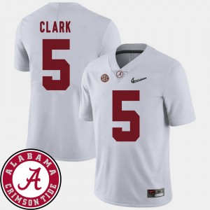 #5 Ronnie Clark Crimson White Mens Jersey College Football 2018 SEC Patch 978897-204