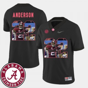 #22 Ryan Anderson Bama Black Mens Jerseys Pictorial Fashion Football 471577-357