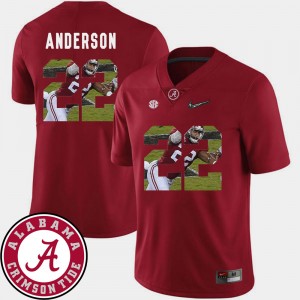 #22 Ryan Anderson Alabama Crimson Tide Crimson Men Jerseys Pictorial Fashion Football 673120-759