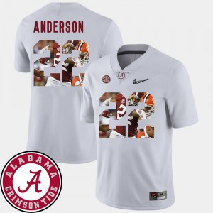 #22 Ryan Anderson Bama White Men Jersey Pictorial Fashion Football 366112-407