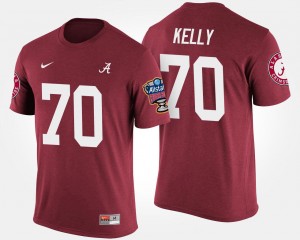 #70 Ryan Kelly Bama Crimson Men T-Shirt Bowl Game Sugar Bowl 252679-141