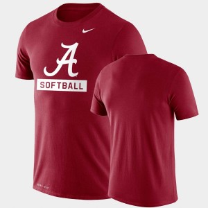 University of Alabama Crimson Men T-Shirt Drop Legend Performance Softball 777084-407