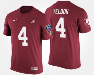 #4 T.J. Yeldon Alabama Crimson Tide Crimson Men's T-Shirt Bowl Game Sugar Bowl 543825-494