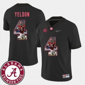 #4 T.J. Yeldon University of Alabama Black Mens Jerseys Pictorial Fashion Football 254510-804