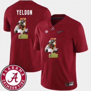 #4 T.J. Yeldon University of Alabama Crimson Men Jersey Pictorial Fashion Football 822650-520