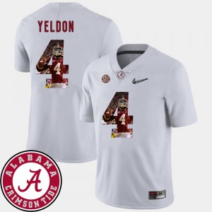 #4 T.J. Yeldon Crimson White Men Jersey Pictorial Fashion Football 942465-691