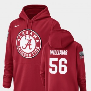 #56 Tim Williams Alabama Crimson Mens Hoodie Champ Drive Football Performance 610580-224