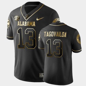 #13 Tua Tagovailoa Crimson Black Mens Jerseys College Football Golden Edition Limited 101501-152