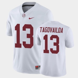 #13 Tua Tagovailoa Bama White Men Jerseys College Football Game 717478-119