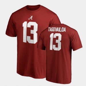 #13 Tua Tagovailoa Bama Crimson Men's T-Shirt College Legends Name & Number 765317-179