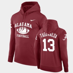 #13 Tua Tagovailoa University of Alabama Crimson Mens Hoodie Retro Football Legend Pullover 455530-293