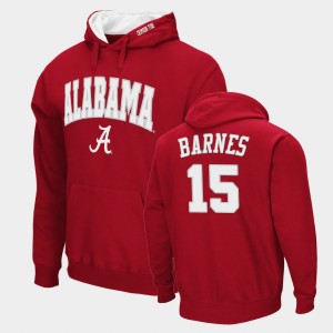#15 Tyler Barnes University of Alabama Crimson Mens Hoodie Arch & Logo 2.0 Pullover 755537-700